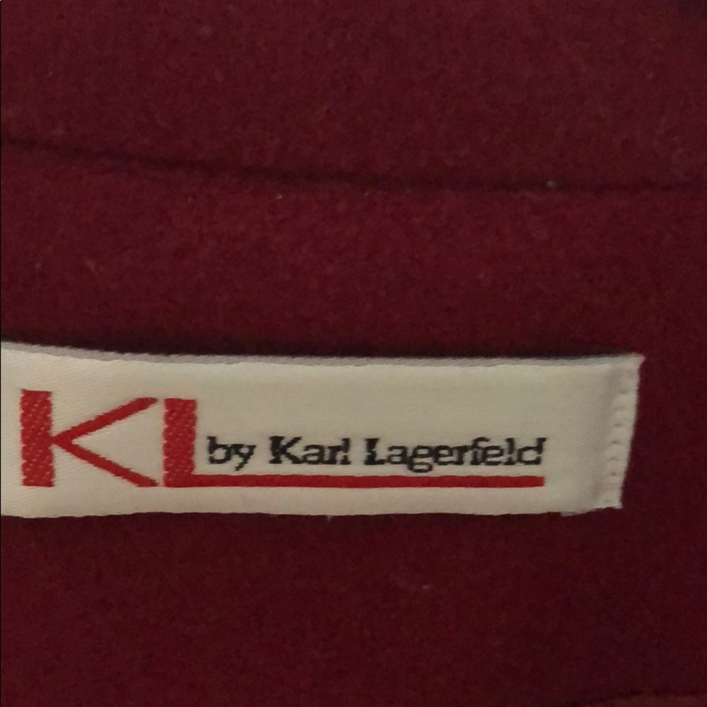 1980’s KL Karl Lagerfeld red wool jacket